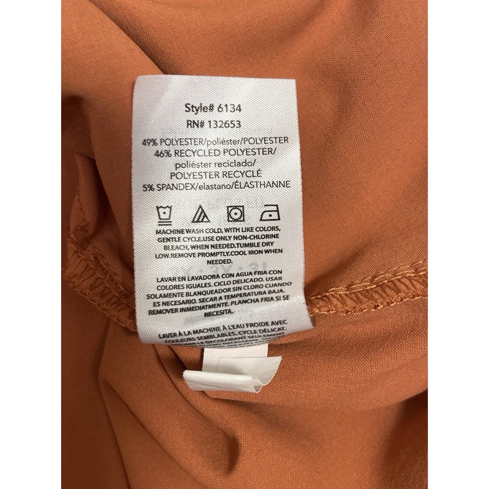 WonderWink Renew 3X Women's Scrub Top Harvest Orange V-Neck Medical Nursing Plus - Picture 8 of 11